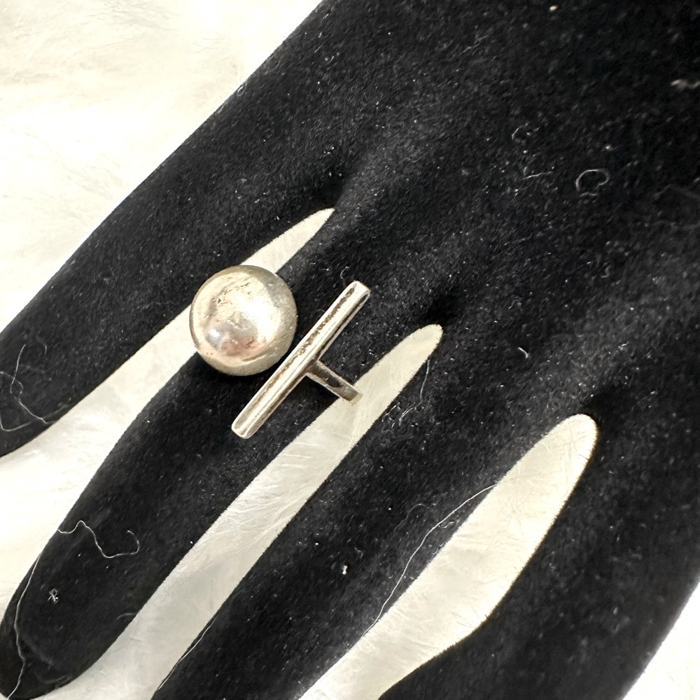 Contemporary Silver Statement Ring